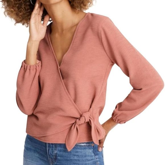 Madewell Tops - Madewell Texture & Thread Crepe Surplice Top in XL